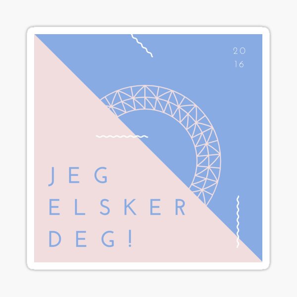 Jeg Elsker Deg Sticker