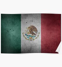 Mexico Flag Grunge Poster