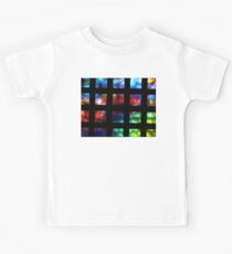 Raster Regenbogen Kinder T-Shirt