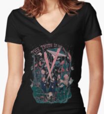 Out There Ode to The X Files Women's Fitted V-Neck T-Shirt