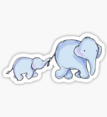 two elephants Sticker