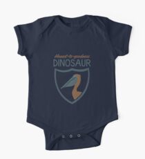 Honest-To-Goodness Dinosaur: Pelican (on dark background) One Piece - Short Sleeve