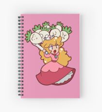 Princess Peach with Turnips Spiral Notebook