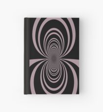 Black lavender mirror image abstract Hardcover Journal