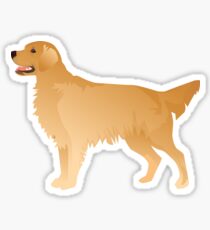 Golden Retriever Basic Breed Silhouette Sticker