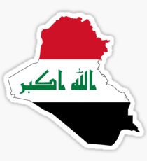 Flagge Karte von Irak Sticker