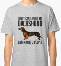 I only care about my Dachshund and maybe 3 people Classic T-Shirt