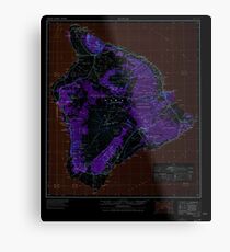 USGS TOPO Map Hawaii HI Hawaii 349916 1975 250000 Inverted Metal Print