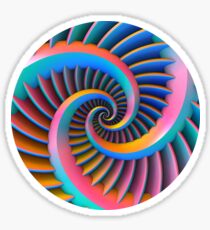 Opposing Spiral Pattern in 3-D Sticker