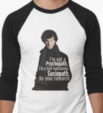 Sherlock - Psychopath/ Sociopath Men's Baseball ¾ T-Shirt