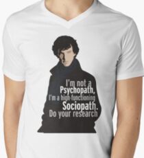 Sherlock - Psychopath/ Sociopath Men's V-Neck T-Shirt