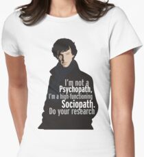 Sherlock - Psychopath/ Sociopath Women's Fitted T-Shirt