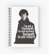Sherlock - Psychopath/ Sociopath Spiral Notebook