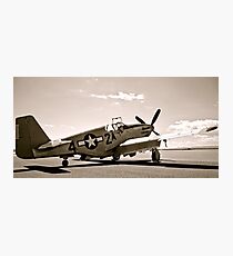 Tuskegee P-51 Mustang Vintage Fighter Plane Photographic Print