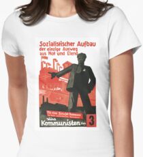 Sozialistische Konstruktion Tailliertes T-Shirt