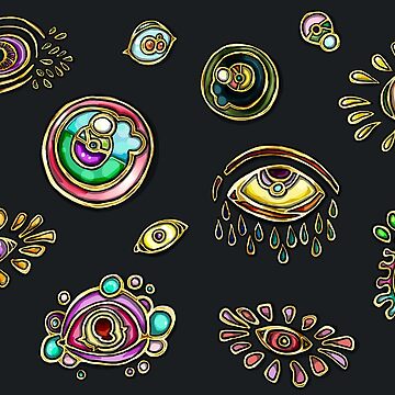 Artwork thumbnail, Gold Deco Eyes  by werewolfmack
