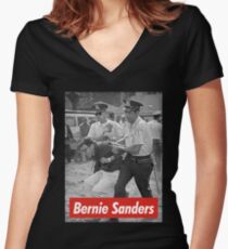 bernie sanders arrested 1963 Women's Fitted V-Neck T-Shirt