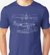 P-51 Concept Blueprints Unisex T-Shirt