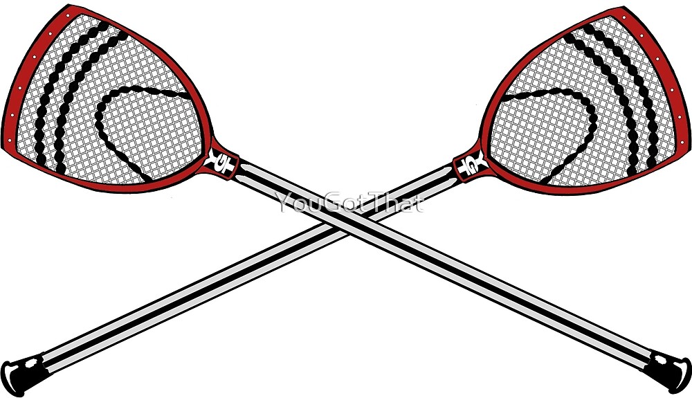 "Lacrosse Goalie Sticks Crossed Red" by YouGotThat Redbubble