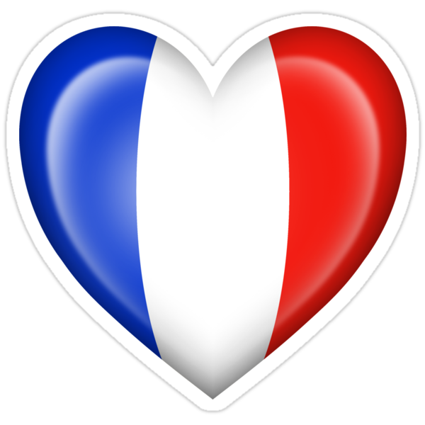 French Heart Flag Stickers By Jeff Bartels Redbubble