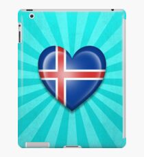 Isländische Herzflagge iPad-Hülle & Klebefolie