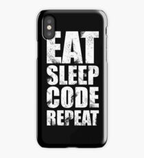Eat Sleep Code Repeat (Software Engineer/Programmer/App Developer) iPhone Case/Skin