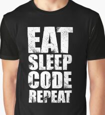 Eat Sleep Code Repeat (Software Engineer/Programmer/App Developer) Graphic T-Shirt