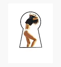 Woman in the Keyhole Photographic Print