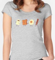 Lass uns alle gehen und frühstücken Tailliertes Rundhals-Shirt