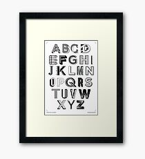 Monotype Alphabet Framed Print