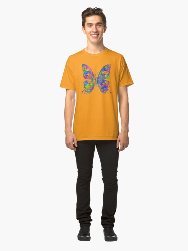 Alternate view of #DeepDream Motley Butterfly Classic T-Shirt