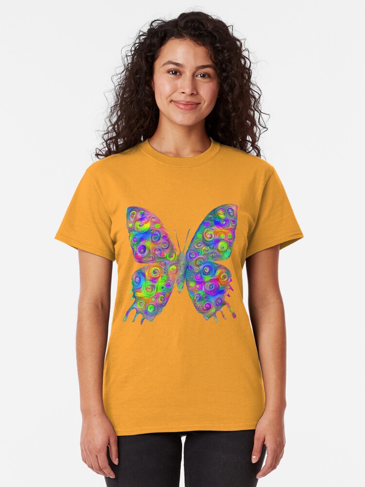 Alternate view of #DeepDream Motley Butterfly Classic T-Shirt