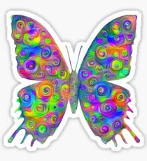 #DeepDream Motley Butterfly Sticker