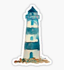 Aquarell Leuchtturm Sticker