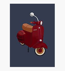 Red-Vespa Photographic Print