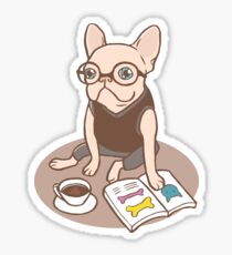 The Hipster Reader Sticker