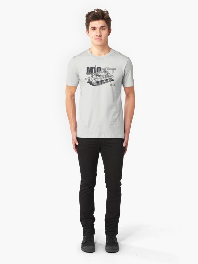 Alternate view of M10 Tank Destroyer Slim Fit T-Shirt