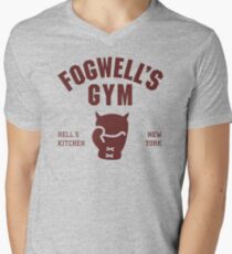 Fogwells Fitnessstudio T-Shirt mit V-Ausschnitt
