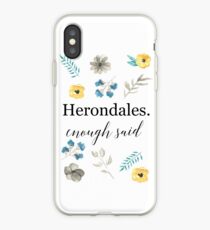 Vinilo o funda para iPhone Herondales. Basta de charla