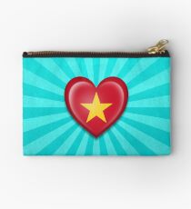 Vietnamese Heart Flag Studio Pouch