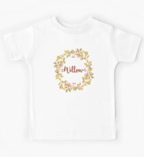 Willow lovely name and floral bouquet wreath Kids Tee