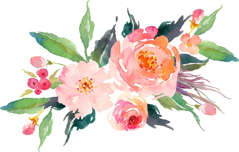 "Watercolor Flower Bouquet " Stickers by junkydotcom ...