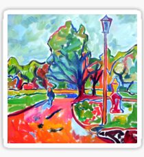 Overcast Day in the Park Sticker