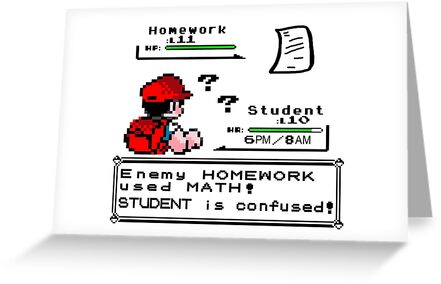 Student vs homework pokemon battle