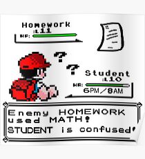 Homework Pokemon Battle Poster