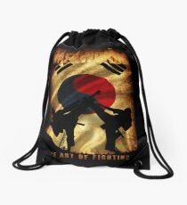 Taekwondo Mountain Fighter Vintage 1 - Korean Martial Art Drawstring Bag