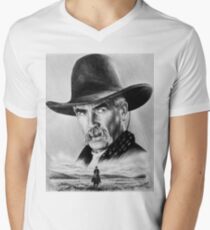Sam Elliot Einziger Reiter T-Shirt mit V-Ausschnitt für Männer