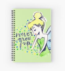 Never Grew Up Tink Colour Spiral Notebook