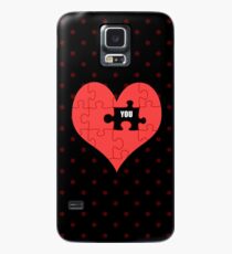 Heart Puzzle (black) Case/Skin for Samsung Galaxy