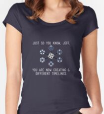 Community: Different Timelines Women's Fitted Scoop T-Shirt